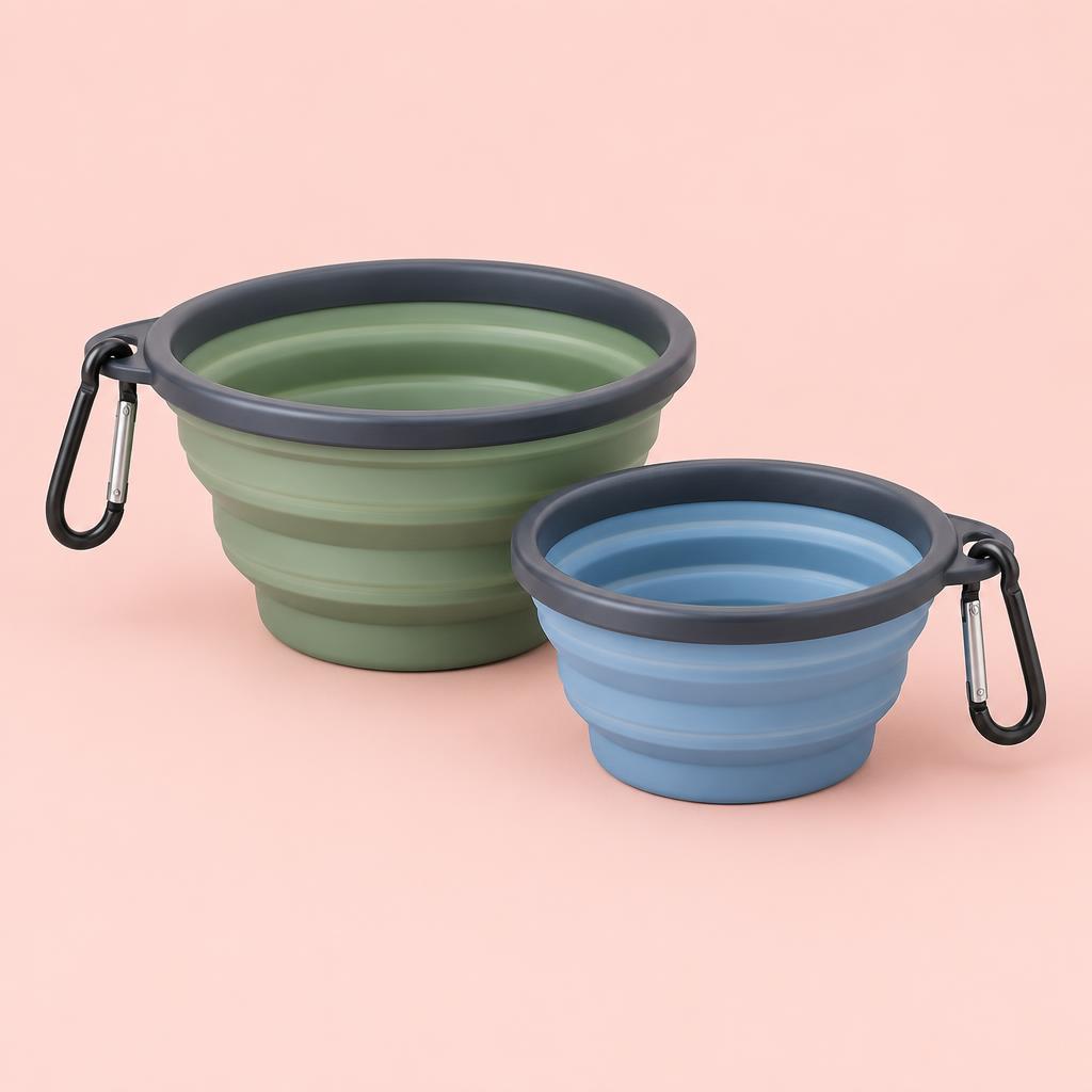 Foldable Pet Travel Bowl Set